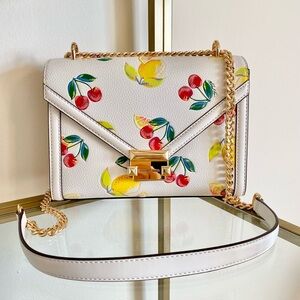 🍋🍒NWT Michael Kors Whitney Medium Fruit Print Shoulder Bag🍋🍒